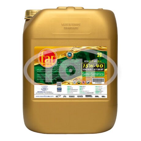 ACEITE 15W40 SEMI SINTETICO 20L ACEITE 15W40 SEMI SINTETICO 20L