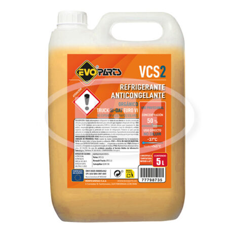 REFRIGERANTE EVOPARTS 5LTS VCS2 REFRIGERANTE EVOPARTS 5LTS VCS2